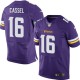 Men Nike Minnesota Vikings &16 Matt Cassel Elite Purple Team Color NFL Jersey