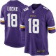 Youth Nike Minnesota Vikings &18 Jeff Locke Elite Purple Team Color NFL Jersey