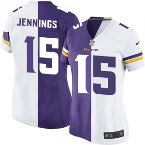 Femmes Nike Minnesota Vikings # 15 Greg Jennings élite Team/route deux tonnes NFL Maillot Magasin