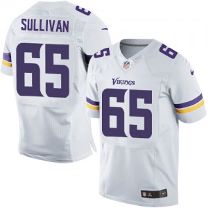 Hommes Nike Minnesota Vikings # 65 John Sullivan Élite blanc NFL Maillot Magasin