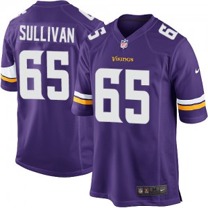Jeunesse Nike Minnesota Vikings # 65 John Sullivan élite violet équipe NFL Maillot Magasin de couleur