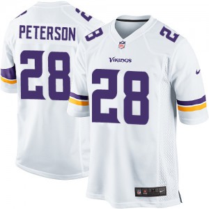 Vikings du Minnesota jeunesse Nike # 28 Adrian Peterson Élite blanc NFL Maillot Magasin