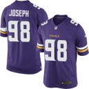 Youth Nike Minnesota Vikings &98 Linval Joseph Elite Purple Team Color NFL Jersey
