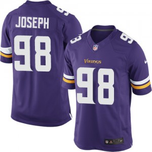 Vikings du Minnesota jeunesse Nike # 98 Linval Joseph élite violet équipe NFL Maillot Magasin de couleur