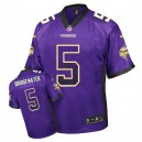 Youth Nike Minnesota Vikings &5 Teddy Bridgewater Elite Purple Drift Fashion NFL Jersey