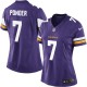 Women Nike Minnesota Vikings &7 Christian Ponder Elite Purple Team Color NFL Jersey