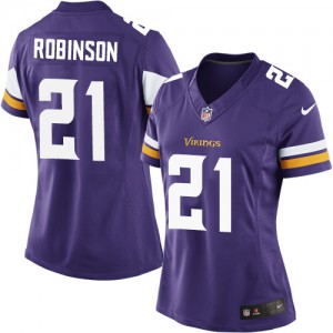Femmes Nike Minnesota Vikings # 21 Josh Robinson élite violet équipe NFL Maillot Magasin de couleur