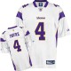 Reebok Minnesota Vikings &4 Brett Favre White Replica Throwback NFL Jersey