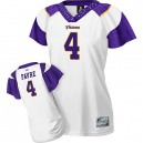 Reebok Minnesota Vikings &4 Brett Favre White Women Field Flirt Fashion Premier EQT Throwback NFL Jersey