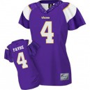 Reebok Minnesota Vikings &4 Brett Favre Purple Women Field Flirt Fashion Premier EQT Throwback NFL Jersey