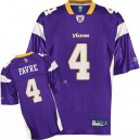 Reebok Minnesota Vikings &4 Brett Favre Purple Team Color Authentic Throwback NFL Jersey