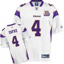 Reebok Minnesota Vikings &4 Brett Favre White Team 50TH Patch Premier EQT Throwback NFL Jersey