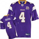 Reebok Minnesota Vikings &4 Brett Favre Purple Team Color Team 50TH Patch Premier EQT Throwback NFL Jersey