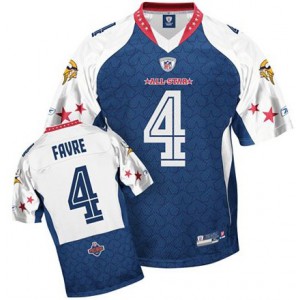 Vikings du Minnesota Reebok # 4 Brett Favre 2010 Pro Bowl bleu réplica All Star Throwback NFL Maillot Magasin