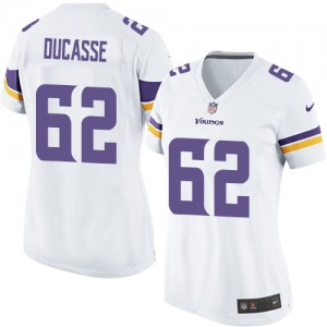 Femmes Nike Minnesota Vikings # 62 Vladimir Ducasse Élite blanc NFL Maillot Magasin