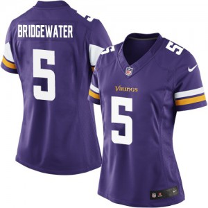 Femmes Nike Minnesota Vikings # 5 Teddy Bridgewater élite violet équipe NFL Maillot Magasin de couleur Femmes Nike Minnesota Vikings # 5 Teddy Bridgewater élite violet équipe NFL Maillot Magasin de couleur