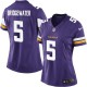 Women Nike Minnesota Vikings &5 Teddy Bridgewater Elite Purple Team Color NFL Jersey