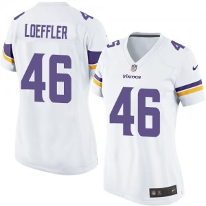 Femmes Nike Minnesota Vikings # 46 Cullen Loeffler Élite blanc NFL Maillot Magasin