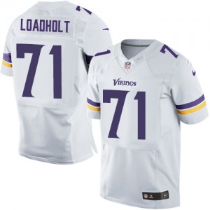Hommes Nike Minnesota Vikings # 71 Phil Loadholt Élite blanc NFL Maillot Magasin