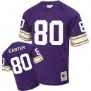 Mitchell And Ness Minnesota Vikings &80 Cris Carter Purple Team Color Authentic Throwback NFL Jersey