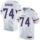 Men Nike Minnesota Vikings &74 Charlie Johnson Elite White NFL Jersey