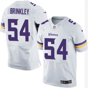 Hommes Nike Minnesota Vikings # Jasper 54 Brinkley Élite blanc NFL Maillot Magasin