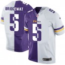 Men Nike Minnesota Vikings &5 Teddy Bridgewater Elite Team/Road Two Tone NFL Jersey