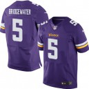 Men Nike Minnesota Vikings &5 Teddy Bridgewater Elite Purple Team Color NFL Jersey