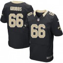 Men Nike New Orleans Saints &66 Ben Grubbs Elite Black Team Color NFL Jersey