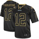 Men Nike New Orleans Saints &12 Marques Colston Elite Lights Out Black NFL Jersey