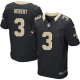 Men Nike New Orleans Saints &3 Bobby Hebert Elite Black Team Color NFL Jersey