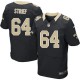 Men Nike New Orleans Saints &64 Zach Strief Elite Black Team Color NFL Jersey