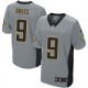 Hommes Nike New Orleans Saints # 9 Drew Brees Élite gris ombre NFL Maillot Magasin