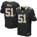Men Nike New Orleans Saints &51 Sam Mills Elite Black Team Color NFL Jersey