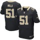 Hommes Nike New Orleans Saints # 51 Sam Mills élite noir équipe NFL Maillot Magasin de couleur
