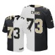 Men Nike New Orleans Saints &73 Jahri Evans Elite Team/Road Two Tone NFL Jersey