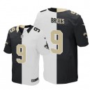 Men Nike New Orleans Saints &9 Drew Brees Elite Team/Road Two Tone NFL Jersey