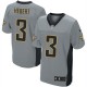 Men Nike New Orleans Saints &3 Bobby Hebert Elite Grey Shadow NFL Jersey