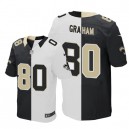 Men Nike New Orleans Saints &80 Jimmy Graham Elite Team/Road Two Tone NFL Jersey