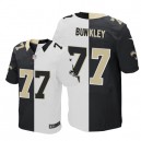 Men Nike New Orleans Saints &77 Brodrick Bunkley Elite Team/Road Two Tone NFL Jersey