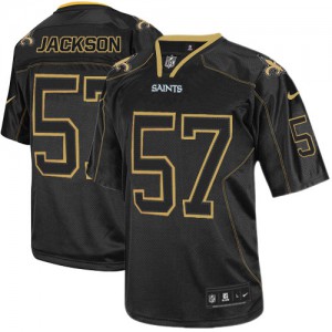 Hommes Nike New Orleans Saints # 57 Rickey Jackson Élite Lights Out noir NFL Maillot Magasin Hommes Nike New Orleans Saints # 57 Rickey Jackson Élite Lights Out noir NFL Maillot Magasin