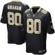 Youth Nike New Orleans Saints &80 Jimmy Graham Elite Black Team Color C Patch NFL Jersey