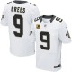 Men Nike New Orleans Saints &9 Drew Brees Elite White C Patch NFL Jersey