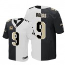 Men Nike New Orleans Saints &9 Drew Brees Elite Team/Road Two Tone C Patch NFL Jersey