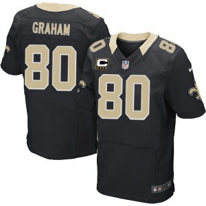 Couleur C Patch NFL maillot de l'équipe Hommes Nike New Orleans Saints # 80 Jimmy Graham Élite noir Couleur C Patch NFL maillot de l'équipe Hommes Nike New Orleans Saints # 80 Jimmy Graham Élite noir