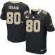 Men Nike New Orleans Saints &80 Jimmy Graham Elite Black Team Color C Patch NFL Jersey