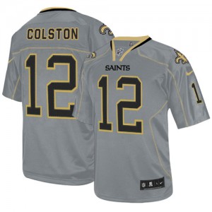 Hommes Nike New Orleans Saints # 12 Marques Colston Élite Lights Out gris NFL Maillot Magasin Hommes Nike New Orleans Saints # 12 Marques Colston Élite Lights Out gris NFL Maillot Magasin