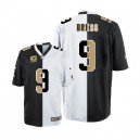 Youth Nike New Orleans Saints &9 Drew Brees Elite Team/Road Two Tone C Patch NFL Jersey