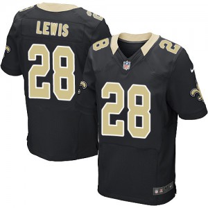 Hommes Nike New Orleans Saints # 28 Keenan Lewis élite noir équipe NFL Maillot Magasin de couleur