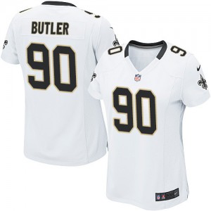 Femmes Nike New Orleans Saints # 90 Victor Butler Élite blanc NFL Maillot Magasin